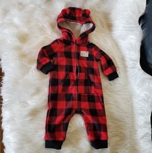 💕Baby Carter's Buffalo Fleece Sleep and Play 3M